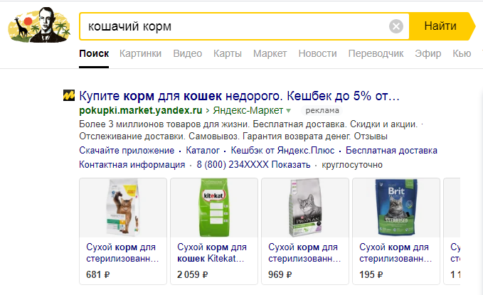 Реклама в Яндекс.Маркете 